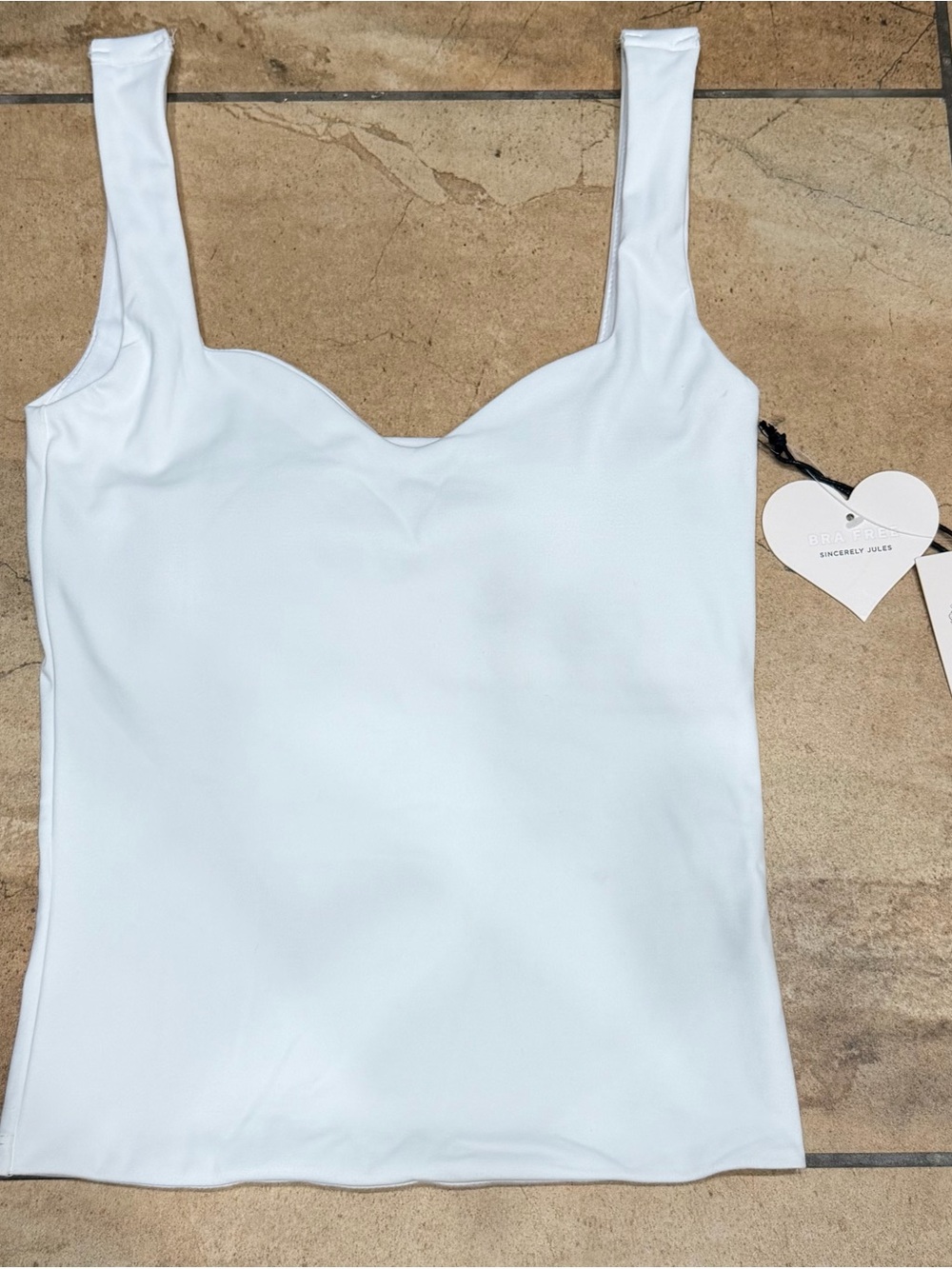 Sincerely Jules White Scoop-Neck Tank